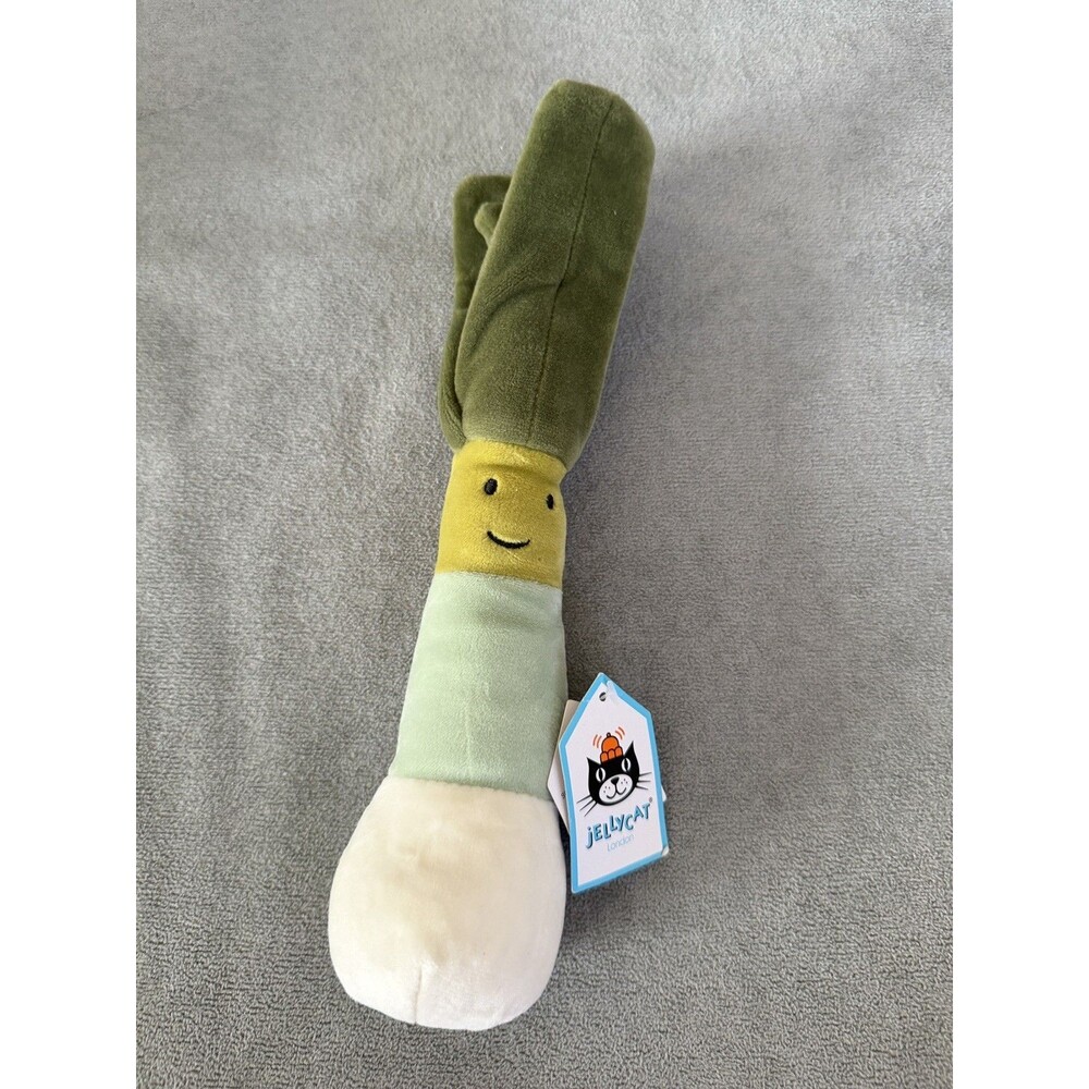 AUTHENTIC NWT Plush Jellycat vivacious LEEK vegetable collection Retired rare